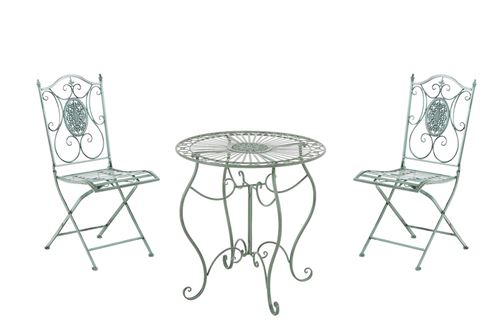 Ensemble de jardin Aldeano en fer , Vert antique