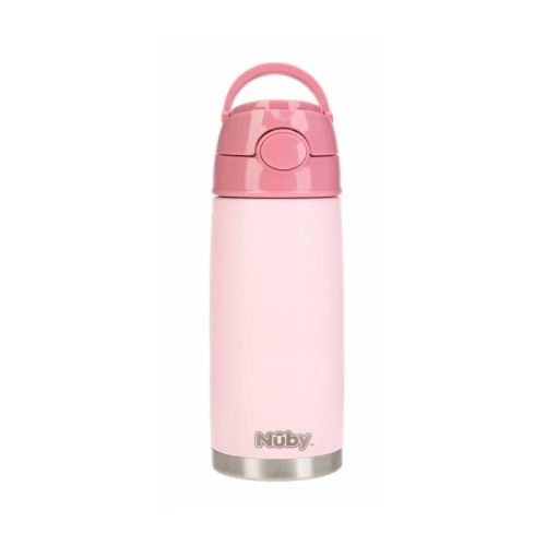 nuby thirsty kids gobelet isotherme - 420 ml - rose