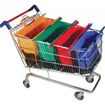 4Pcs shopping de chariot de sacs Foldable Reusable Eco Supermarket Trolley bag