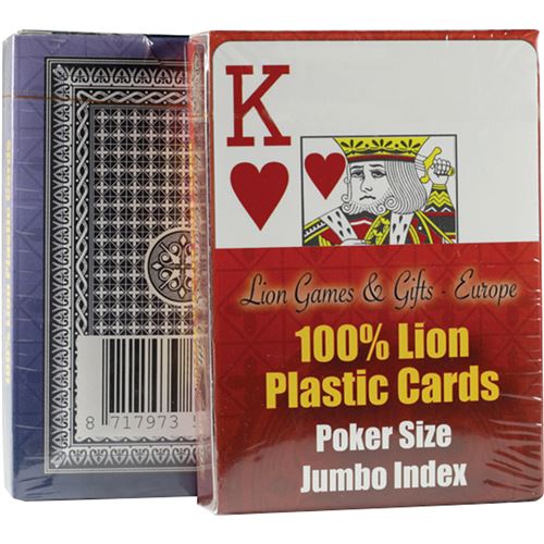 Cartes à jouer LION 100% plastique, Pok