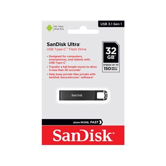 SanDisk Ultra USB-C Flash Drive Clé USB 32 GB SDCZ460-032G-G46 USB 3.1 (Gen 1)