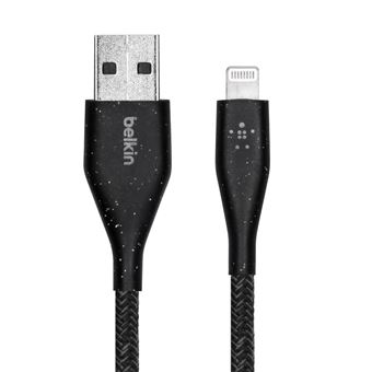 Câble DuraTek Plus Lightning vers USB 3 mètres Noir Belkin - 1