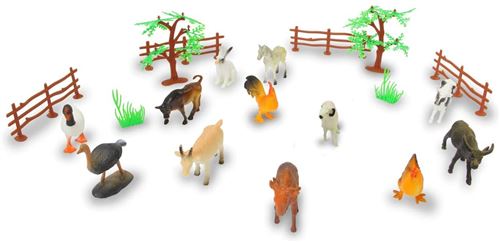 Jamara jeu d'animaux de ferme 8,9 cm 12 pièces
