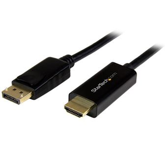 StarTech.com Câble DisplayPort HDMI - 3 m - DP HDMI - Adaptateur  DispalyPort vers HDMI avec câble intégré - M/M - 4K - Noir - câble  adaptateur - DisplayPort / HDMI - 3 m (DP2HDMM3MB)