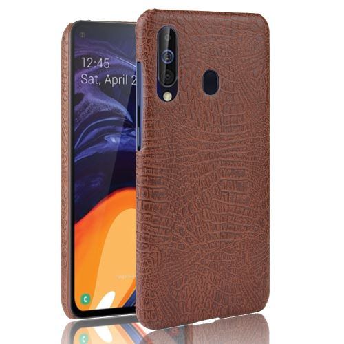 Etui en PU crocodile marron pour votre Samsung Galaxy M40