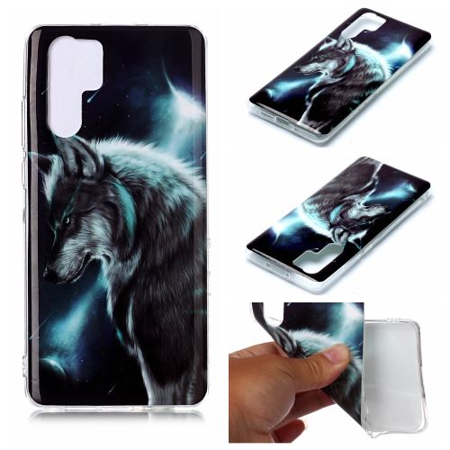Coque en TPU impression de modèle animal souple Loup pour votre Huawei P30 Pro