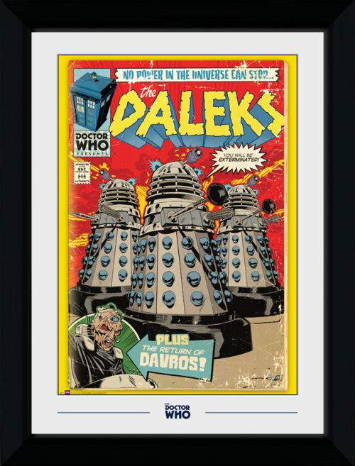 Photographie encadree Doctor Who Dalek Comic 50x70cm