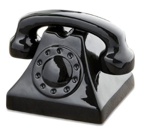 Balvi tirelire Ring Ring13 x 16,5 cm céramique noire