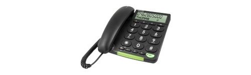 DORO PhoneEasy 312cs - Téléphone filaire avec ID d'appelant - noir