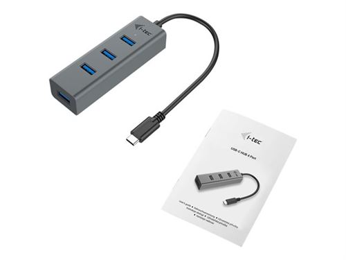ITEC i-tec Metal USB-C Concentrateur Ethernet HUB à 4 ports