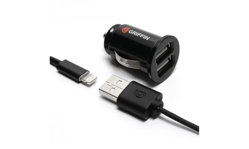 Chargeur Griffin double USB allume cigare PowerJolt Dual +Lightning