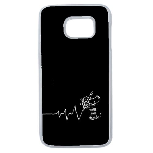 Coque Black Crayon Electrocardiogramme Compatible Samsung Galaxy S6 Edge Plus Transparent