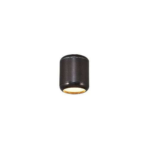 HOMEMANIA Lampe de Plafond Era II Plafonnier - à Cylindre - Murale - Noir en Métal, 6 x 6 x 12 cm, 1 x LED, Max 5W, 3000K, 500LM Lumière Blanc Naturel