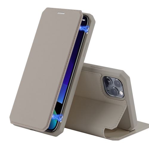 Etui en PU flip magnétique avec support et porte-cartes or pour votre Apple iPhone 11 Pro 5.8 pouces (2019)