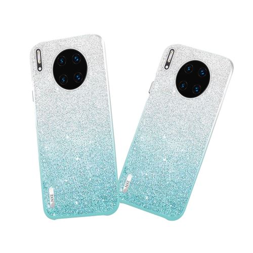 Coque en TPU décoration en strass cyan pour votre Huawei Mate 30