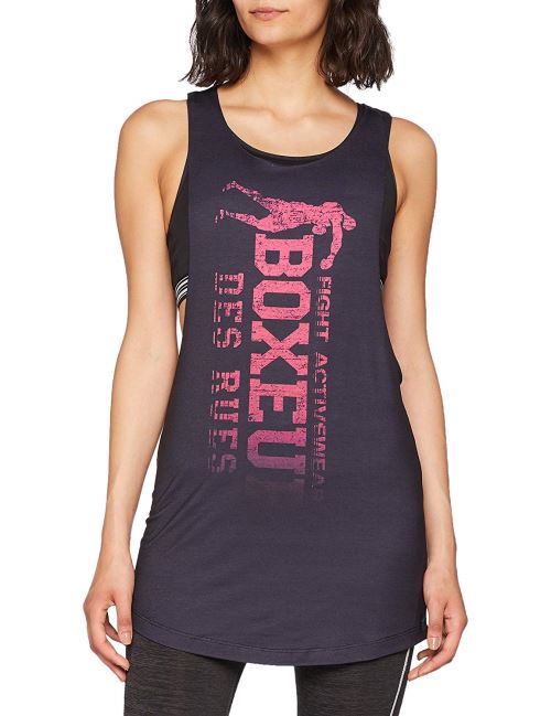 Débardeur boxeur des rues fightwear-S-Noir et rose-XS--S-Noir et rose--------------Noir et rose-