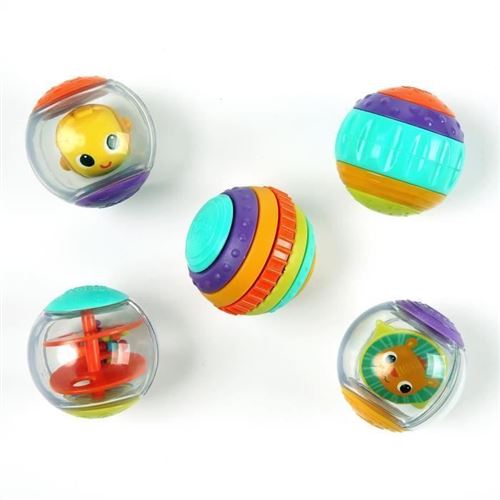 BRIGHT STARTS Balles dactivites Shake + Spin