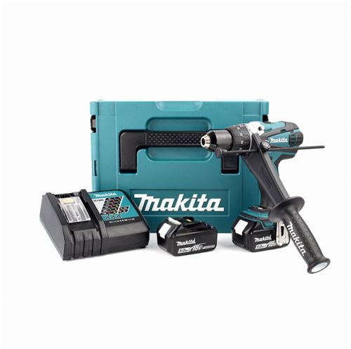 Perceuse Visseuse à Percussion Diam13Mm 18V (2X5Ah) 91Nm Dhp458Rtj Makita