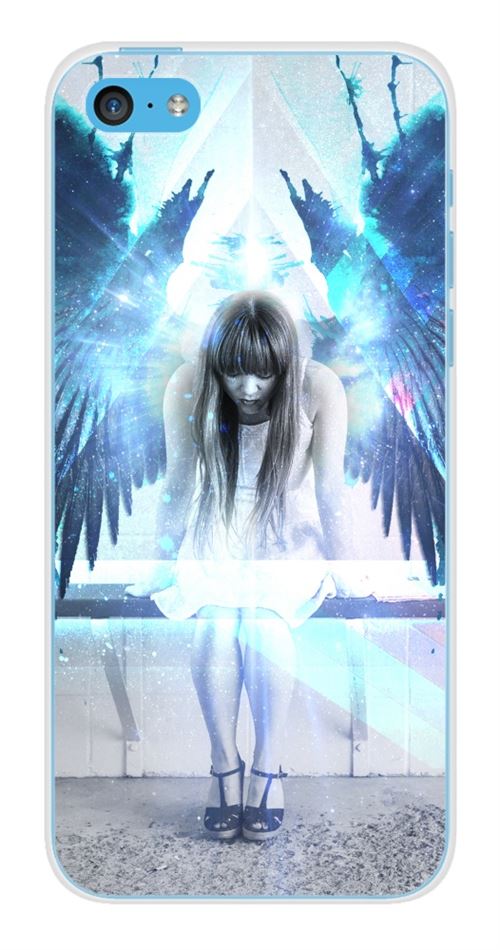 Coque en silicone imprimée compatible Apple iPhone 5C Angel