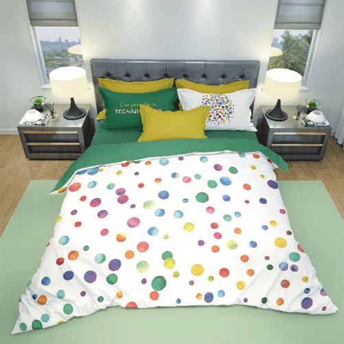 HOMEMANIA Ensemble d'enveloppes de couette Technicolor - Multicouleur - 150 x 200 cm