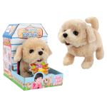 Chien Jouet Interactif à Commande Vocale – Peluche Électrique Qui Marche, Aboie Et Remue La Queue – Piles 2xAA – Cadeau Enfant