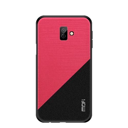 Coque en TPU tissu mince hybride rose pour votre Samsung Galaxy J6 Plus