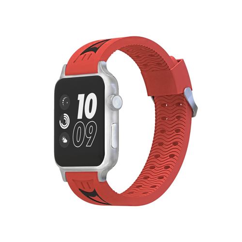 Bracelet en silicone visage souriant souple rouge pour votre Apple Watch Series 4 44mm/Series 3/2/1 42mm