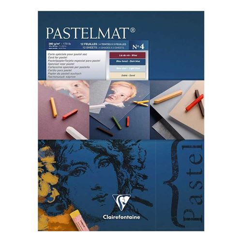 Bloc Pastelmat N&deg;4 - 18 X 24 Cm - 12 Feuilles - Clairefontaine