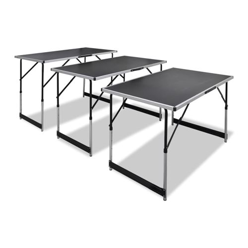 Vidaxl Table À Coller 3 Pcs Pliable Hauteur Réglable - Image 2