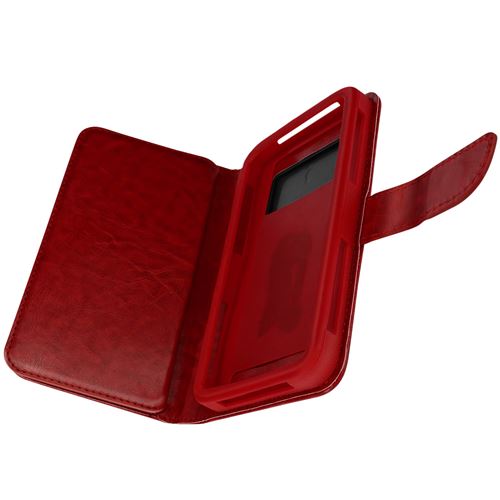 Avizar Etui Universel Smartphone Housse Portefeuille 6 Porte-carte rouge Taille xl