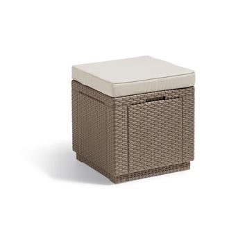 2 45 Sur Allibert Table Coffre Avec Coussin Imitation Resine