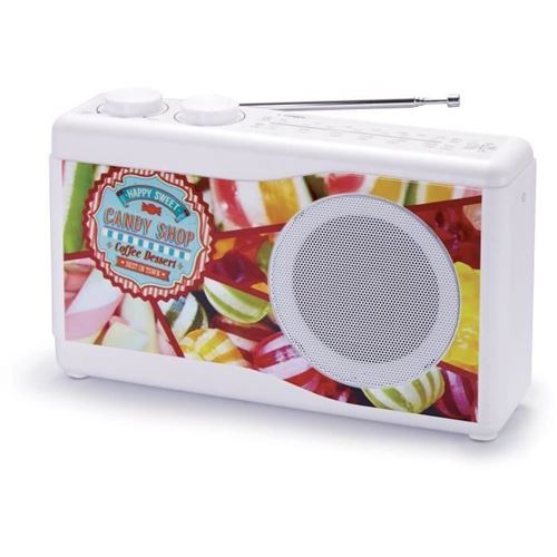 Radio portable FM AM LW SW Motif CANDY SHOP