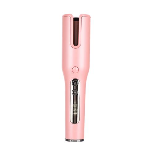 Lisseur Cheveux Fer à Friser Portable USB Rechargeable Rose