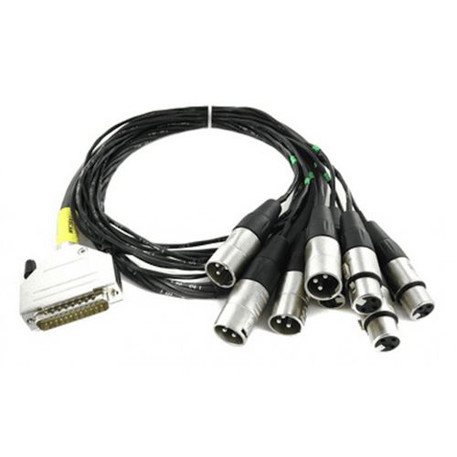 Cordial CFD3DFMT - Câble multipaire Sub-D 25 broches-4 XLR mâles + 4 XLR femelles 3 m