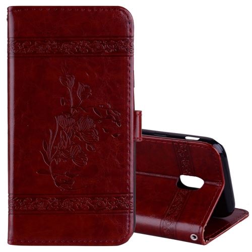 Galaxy J3 (2017) Housse Etui Cuir PU Texture Huilé ALS51696