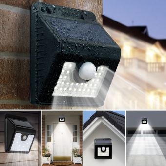 5€ sur Applique 30 led solaire murale avec sensor Duracell SL001DU Lampe Solaire 6 LED avec détecteur de