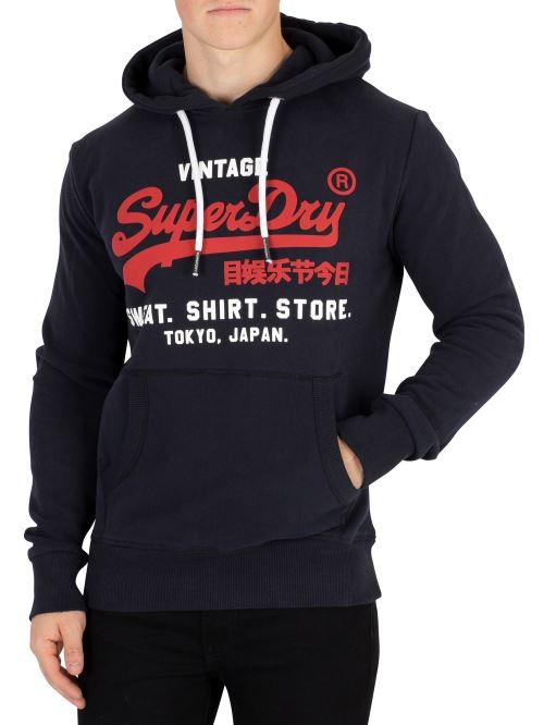 Superdry Pour des hommes Sweat Shirt Shop Duo Sweat à  capuche, BleuXS