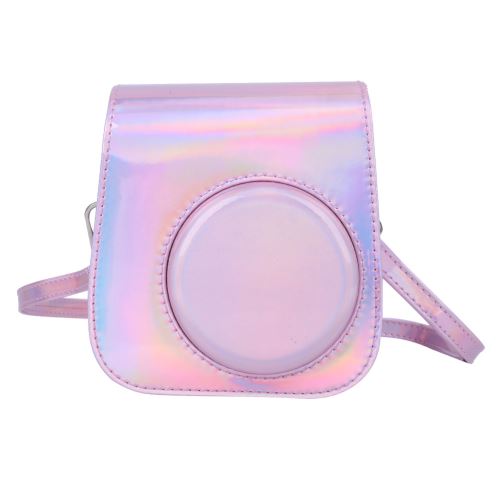 Sac de Caméra Instantané PU Vintage pour Caméra Instax Mini11 Instant - Rose
