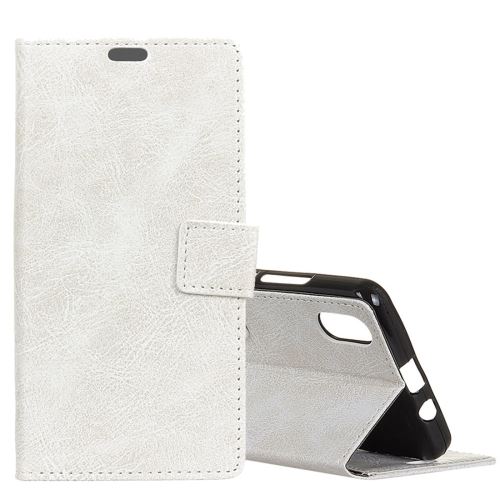 Wiko LENNY 4 Plus Housse Etui Cuir PU Effet Peau rétro Blanc ALS55151