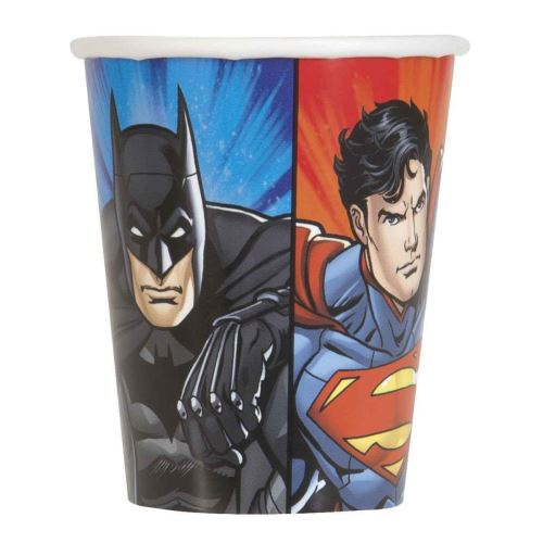 Justice League Coupes [9 oz Party 8 par paquet]