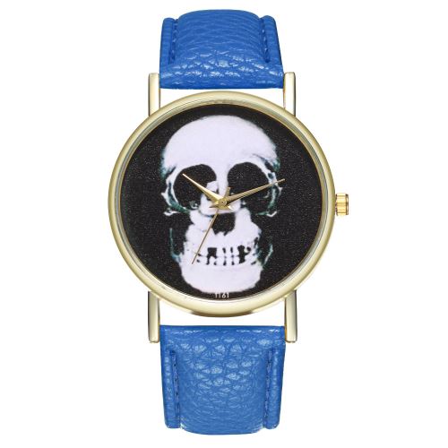 bracelet en cuir montre la personnalité des hommes et des femmes regarder tendance jeune étudiant montre à quartz montre mâle T161-ABleu foncé