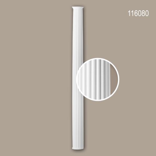 Fût de demi-colonne 116080 Profhome Colonne Élement décorative style Néo-Classicisme blanc