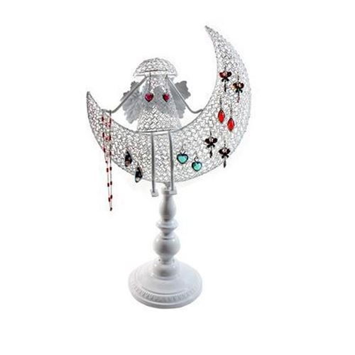 Porte bijoux porte bijoux ange décoratif pour boucle d'oreille et chaines Blanc