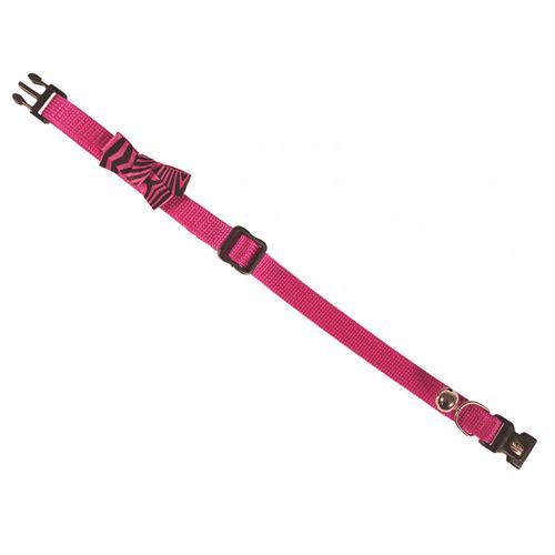 Collier chat LOOP rose avec noeud papillon. 20-30cm x 10mm - Vadigran - VA-16590