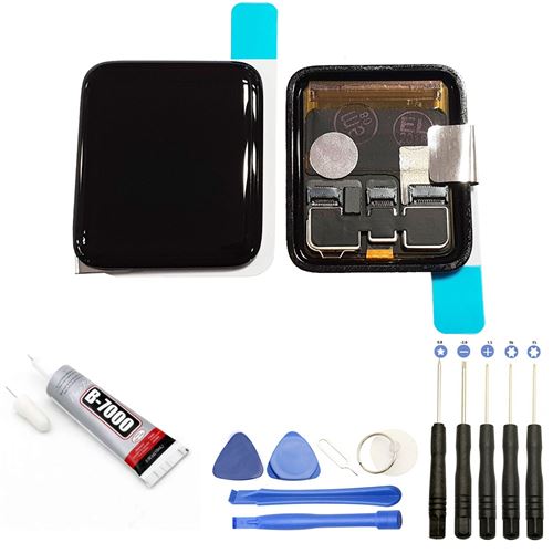 Visiodirect® Ecran complet: Vitre + LCD compatible avec Apple Watch Serie 4 44 mm + Kit outils + Colle B7000 Offerte