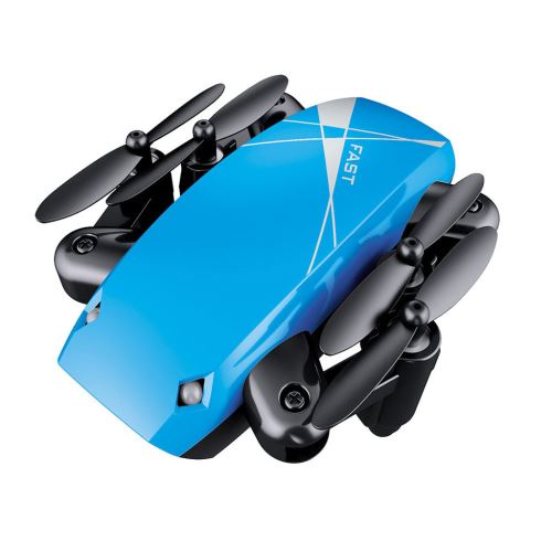 Drone de poche quadricoptère RC S9 pliable - Bleu