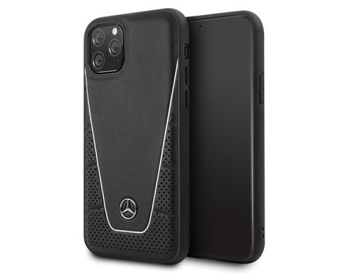 Coque pour Iphone 11 Pro Mercedes Quilted Genuine noir