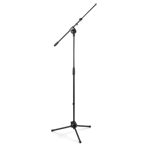 Vonyx MS20 Pied Micro avec Perche, Haute Qualité - Noir, Bras Télescopique, Matériel Professionnel, Réglable à Souhait