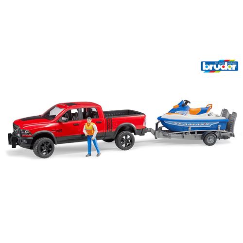 Bruder 2503 voiture Dodge Ram avec jet ski
