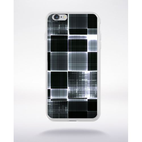 Coque Carreaux De Verres Gris Et Noir Compatible Iphone 6 Transparent